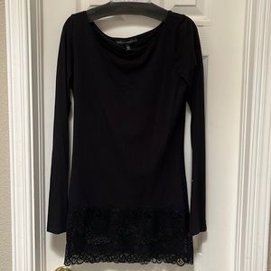 White House black market long term with lace bottom size S